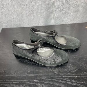 NAOT black paisley Mary Jane Fantasma shoes 37/ 6-6.5